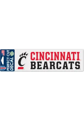 Cincinnati Bearcats 3x10 Stacked Auto Decal - Red