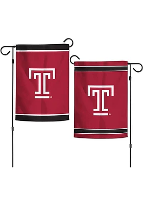 Temple Owls 12 x 18 Inch 2 Sided Garden Flag - Red