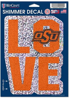 Oklahoma State Cowboys 5x7 Shimmer Auto Decal - Orange