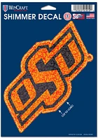 Oklahoma State Cowboys 5x7 Shimmer Logo Auto Decal - Orange