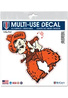 Oklahoma State Cowboys 6X6 Vault Auto Decal - Orange