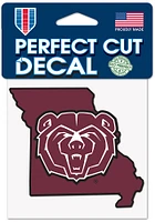 Missouri State Bears 4x4 State Shape Auto Decal - Maroon
