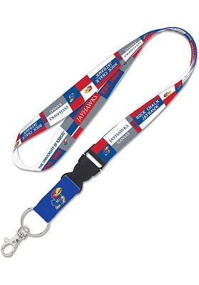 Kansas Jayhawks Color Block Lanyard - Blue