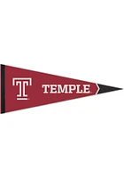 Temple Owls Premium 12x30 Pennant - Red