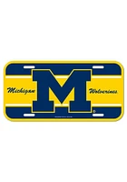 Michigan Wolverines Yellow Plastic Car Accessory License Plate