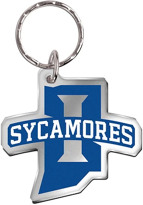 Indiana State Sycamores Freeform Keychain - Blue