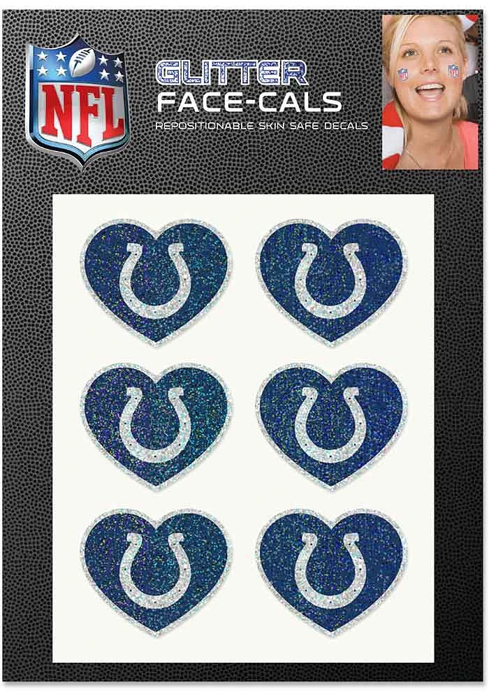 Indianapolis Colts Glitter Heart Tattoo