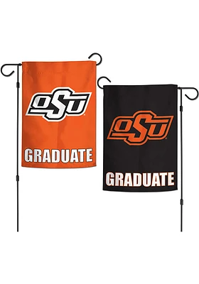 Oklahoma State Cowboys 12.5X18 Gaduate Garden Flag - Black
