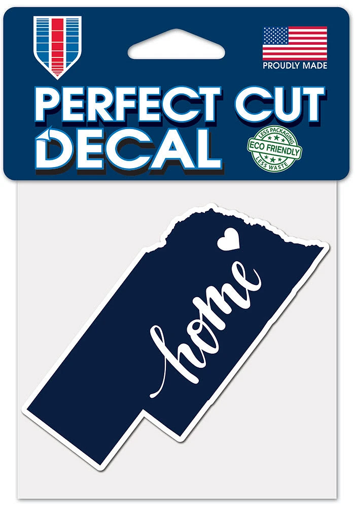 Nebraska Perfect Cut 4X4 Auto Decal - White