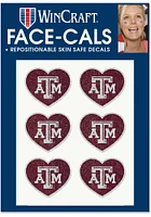 Texas A&M Aggies 6pk Glitter Heart Tattoo