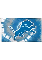 Detroit Lions Tie Dye 3x5 Ft Silk Screen Grommet Flag - Blue