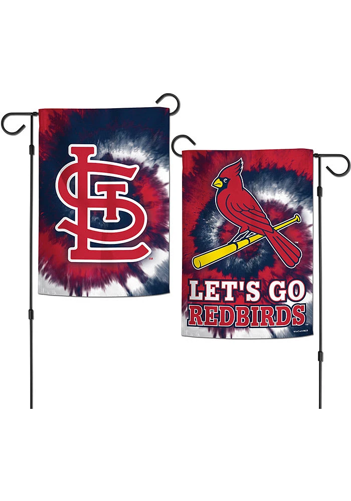 St Louis Cardinals Tie Dye Garden Flag - Red