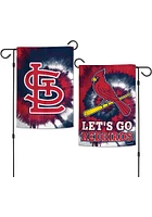 St Louis Cardinals Tie Dye Garden Flag - Red
