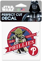 Philadelphia Phillies Yoda 4x4 Auto Decal - Red
