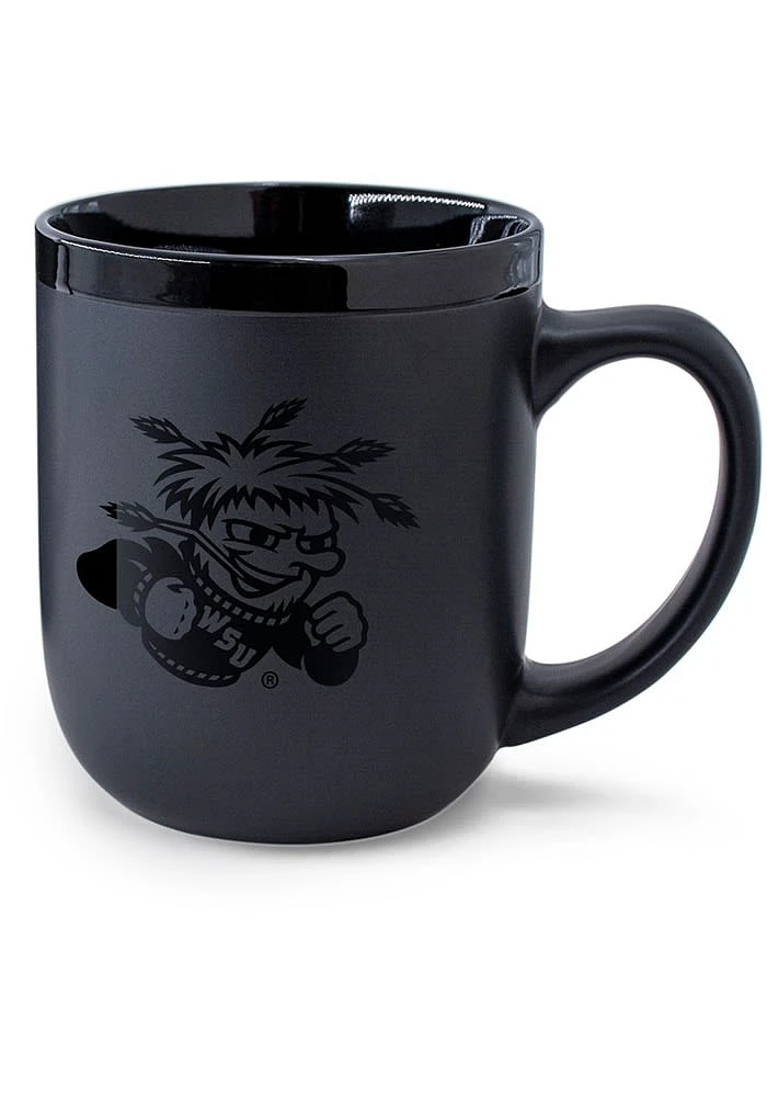 Wichita State Shockers 17oz Black Coffee Ceramic Mug - Black