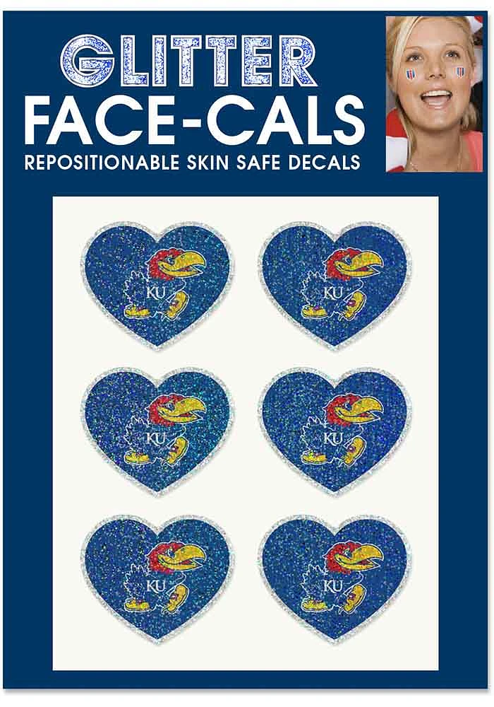 Kansas Jayhawks 6pk Glitter Tattoo