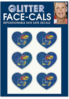 Kansas Jayhawks 6pk Glitter Tattoo