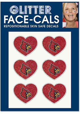 Louisville Cardinals 6pk Glitter Tattoo