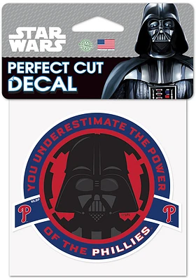 Philadelphia Phillies 4X4 Darth Vader Auto Decal - Black