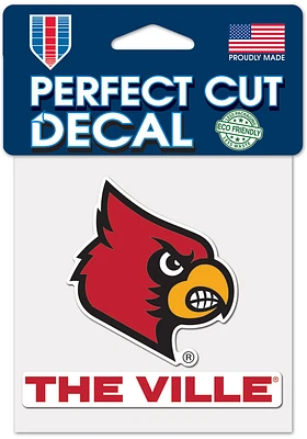 Louisville Cardinals The Ville 4x4 Auto Decal - Red