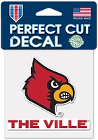 Louisville Cardinals The Ville 4x4 Auto Decal - Red