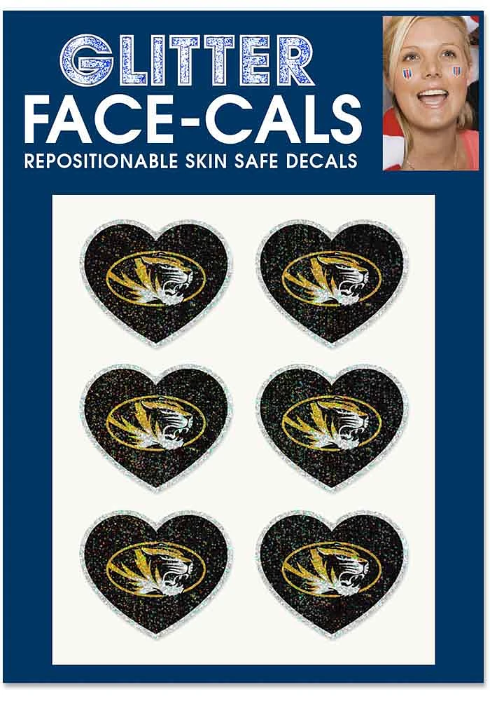 Missouri Tigers 6pk Glitter Tattoo
