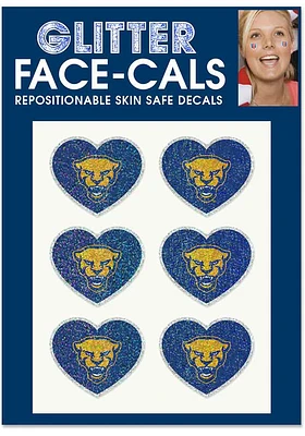 Pitt Panthers 6pk Glitter Mascot Tattoo