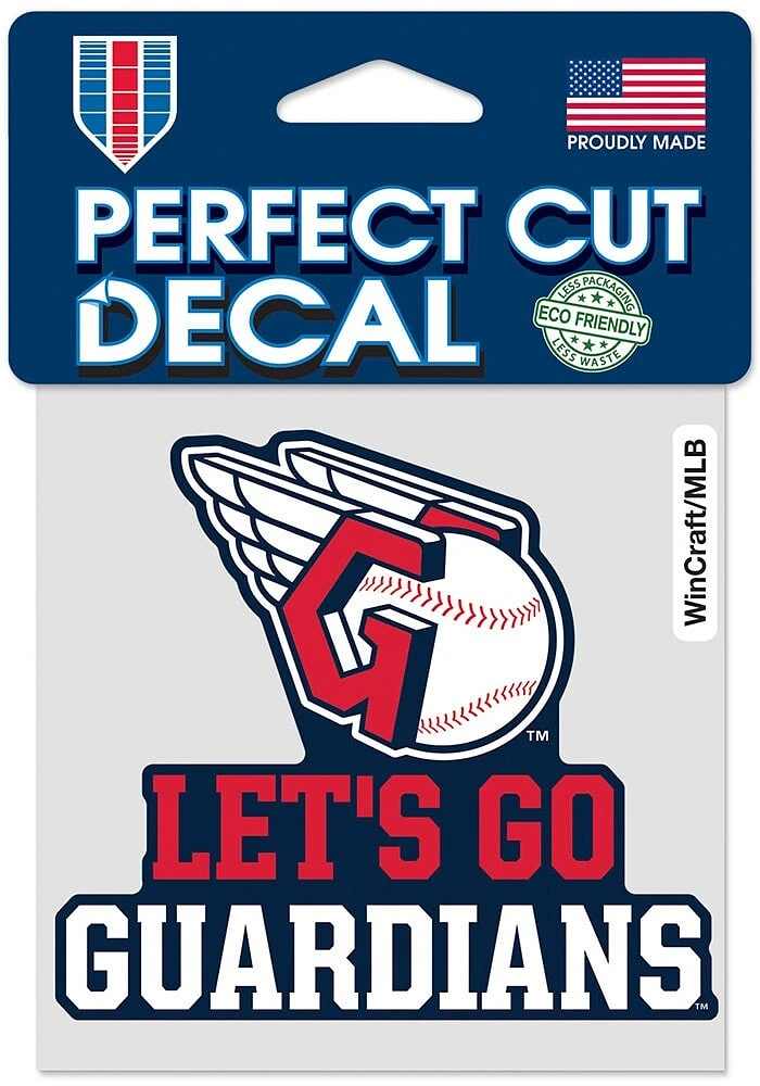 Cleveland Guardians 4x4 Slogan Auto Decal - Navy Blue