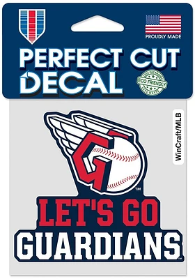 Cleveland Guardians 4x4 Slogan Auto Decal - Navy Blue
