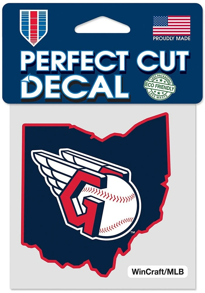 Cleveland Guardians 4x4 State Shape Auto Decal - Navy Blue