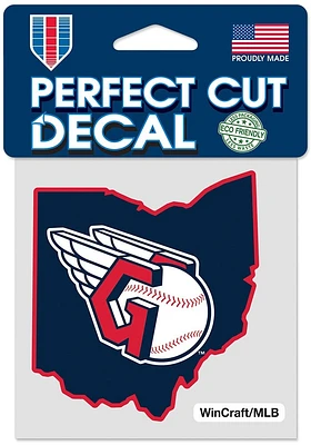 Cleveland Guardians 4x4 State Shape Auto Decal - Navy Blue