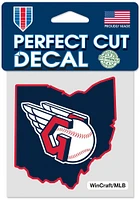 Cleveland Guardians 4x4 State Shape Auto Decal - Navy Blue