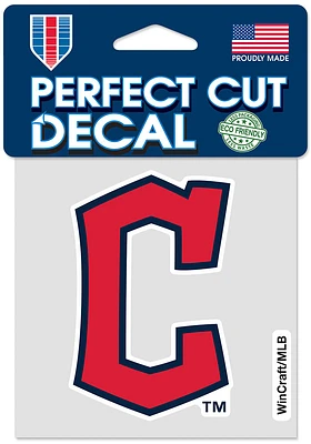 Cleveland Guardians 4x4 Perfect Cut Auto Decal - Red