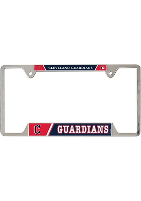 Cleveland Guardians Team Name License Plate Frame - Silver