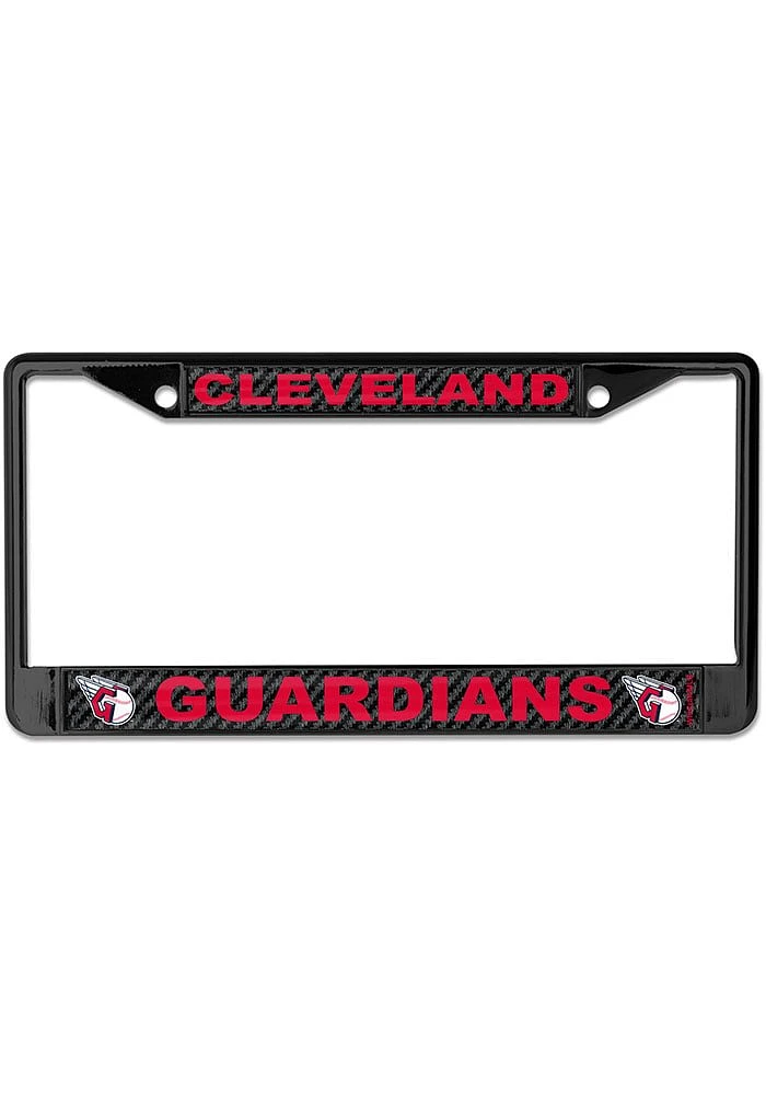 Cleveland Guardians Carbon Fiber License Plate Frame - Black