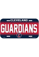 Cleveland Guardians Blue Plastic Car Accessory License Plate