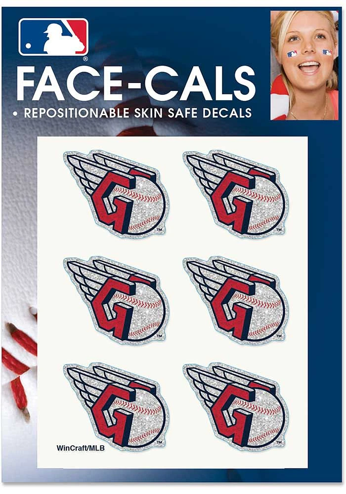 Cleveland Guardians 6pk Glitter Tattoo