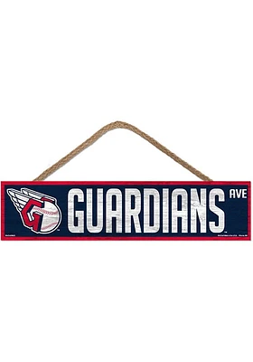 Cleveland Guardians 4x17 Ave Sign - Red