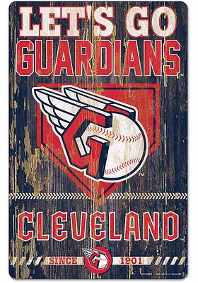 Cleveland Guardians 11x17 Established Sign - Navy Blue