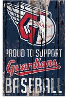 Cleveland Guardians 11x17 Proud Supporter Sign - Red