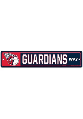 Cleveland Guardians Street Zone Sign - Red
