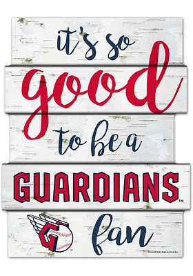 Cleveland Guardians Birch Fan Sign - Red