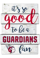 Cleveland Guardians Birch Fan Sign - Red