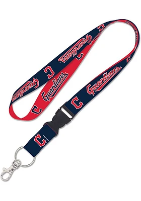 Cleveland Guardians Team Color Detachable Lanyard - Navy Blue