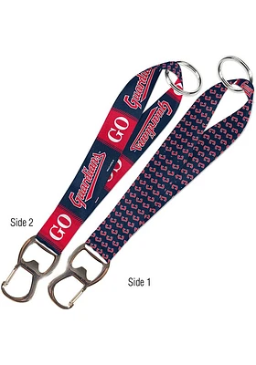 Cleveland Guardians Bottle Opener Key Strap Lanyard - Navy Blue