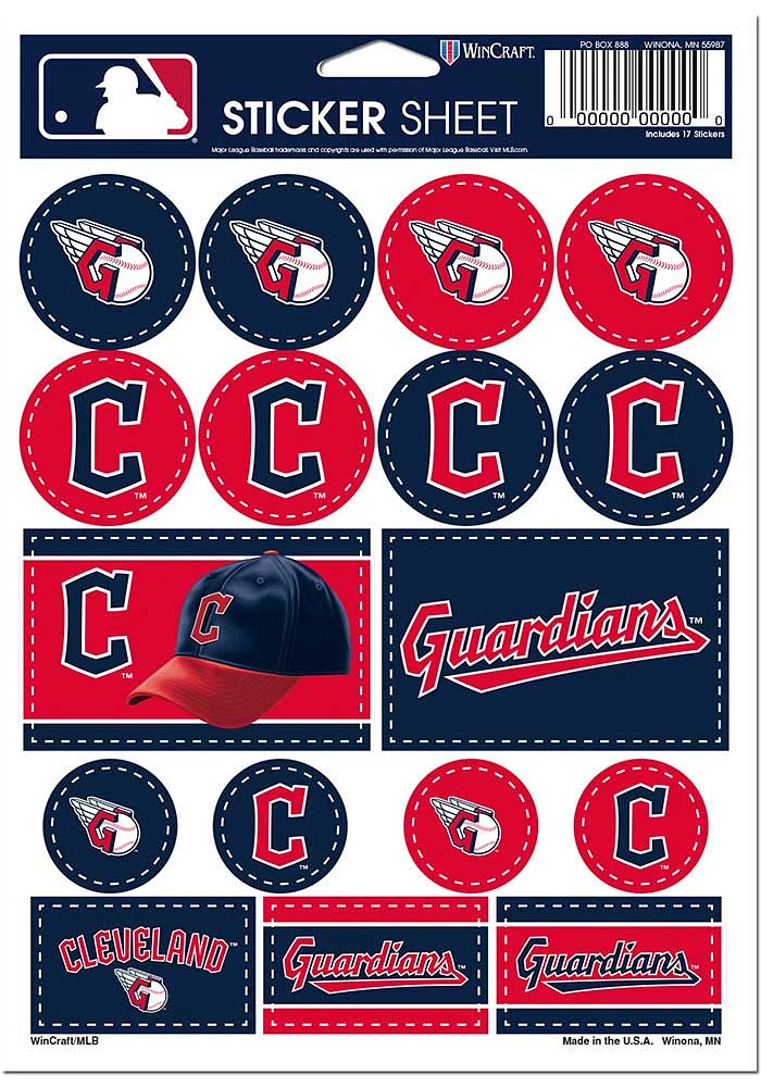 Cleveland Guardians 5x7 Stickers - Red
