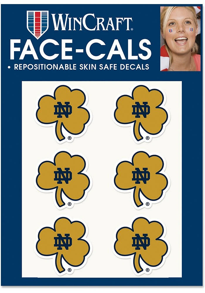 Notre Dame Fighting Irish Shamrock 6pk Tattoo
