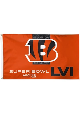 Cincinnati Bengals Super Bowl LVI Bound 3x5 ft Orange Silk Screen Grommet Flag - Orange