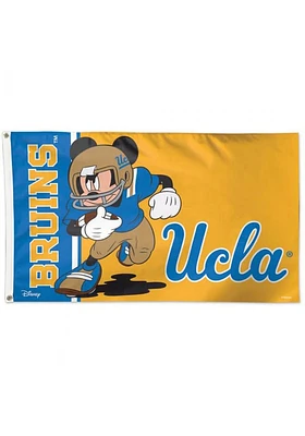 Yellow UCLA Bruins Disney 3x5 Deluxe Silk Screen Grommet Flag