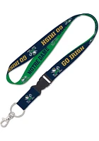 Notre Dame Fighting Irish Slogan Detachable Lanyard - Navy Blue